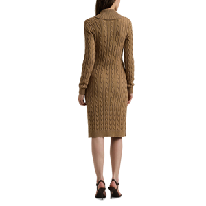 Lauren Ralph Lauren Cable-Knit Buckle-Trim Sweater Dress